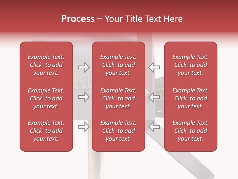 A Silver Mailbox With A Red Arrow On Top Of It PowerPoint Template