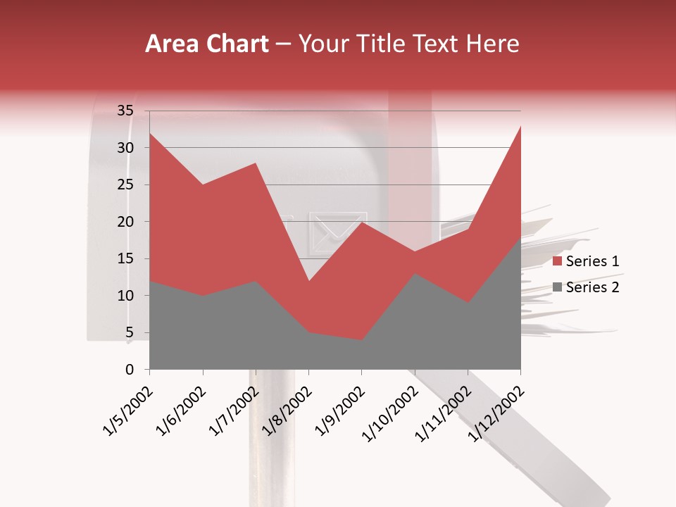 A Silver Mailbox With A Red Arrow On Top Of It PowerPoint Template