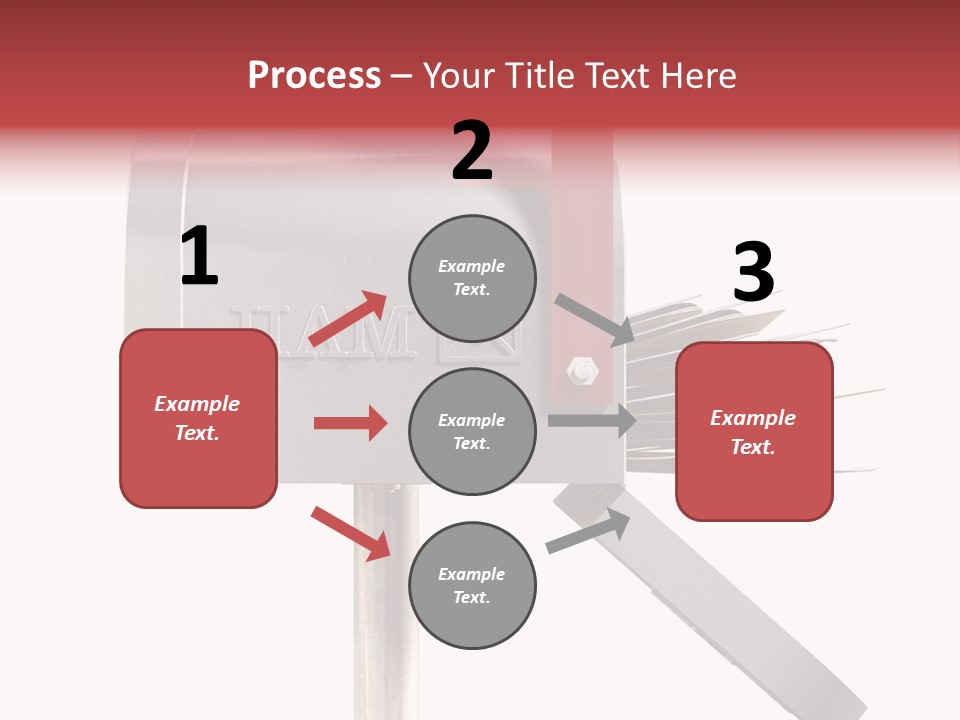 A Silver Mailbox With A Red Arrow On Top Of It PowerPoint Template
