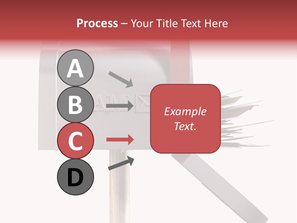 A Silver Mailbox With A Red Arrow On Top Of It PowerPoint Template