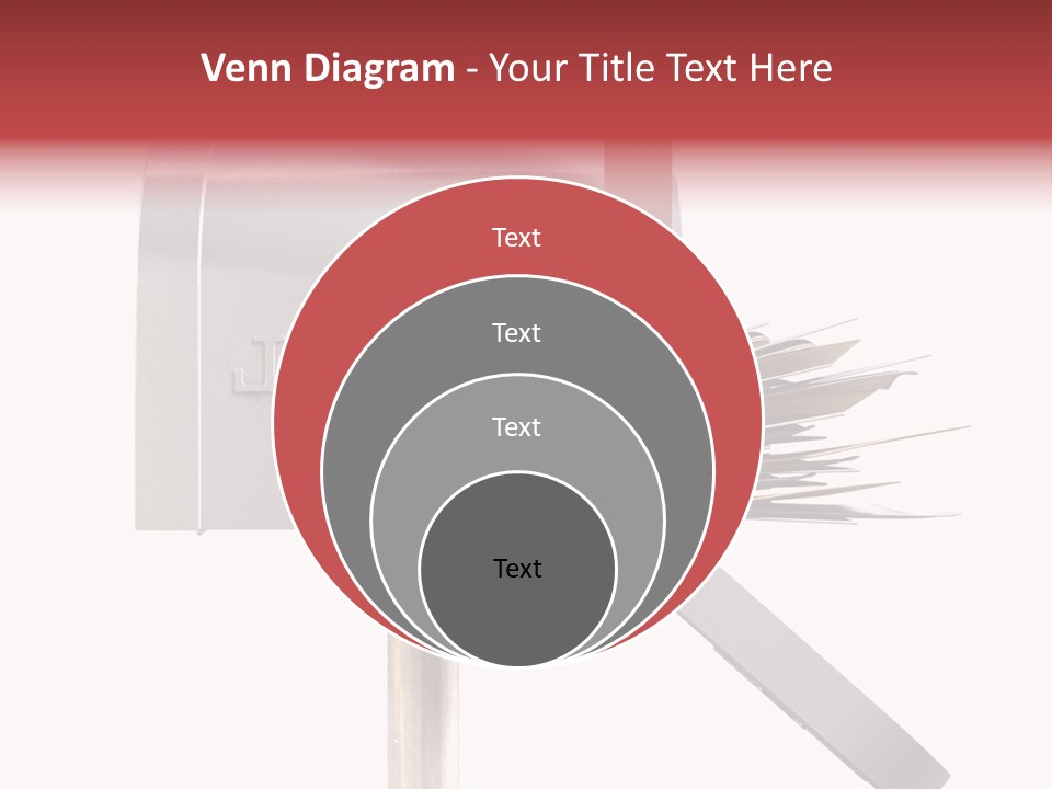 A Silver Mailbox With A Red Arrow On Top Of It PowerPoint Template