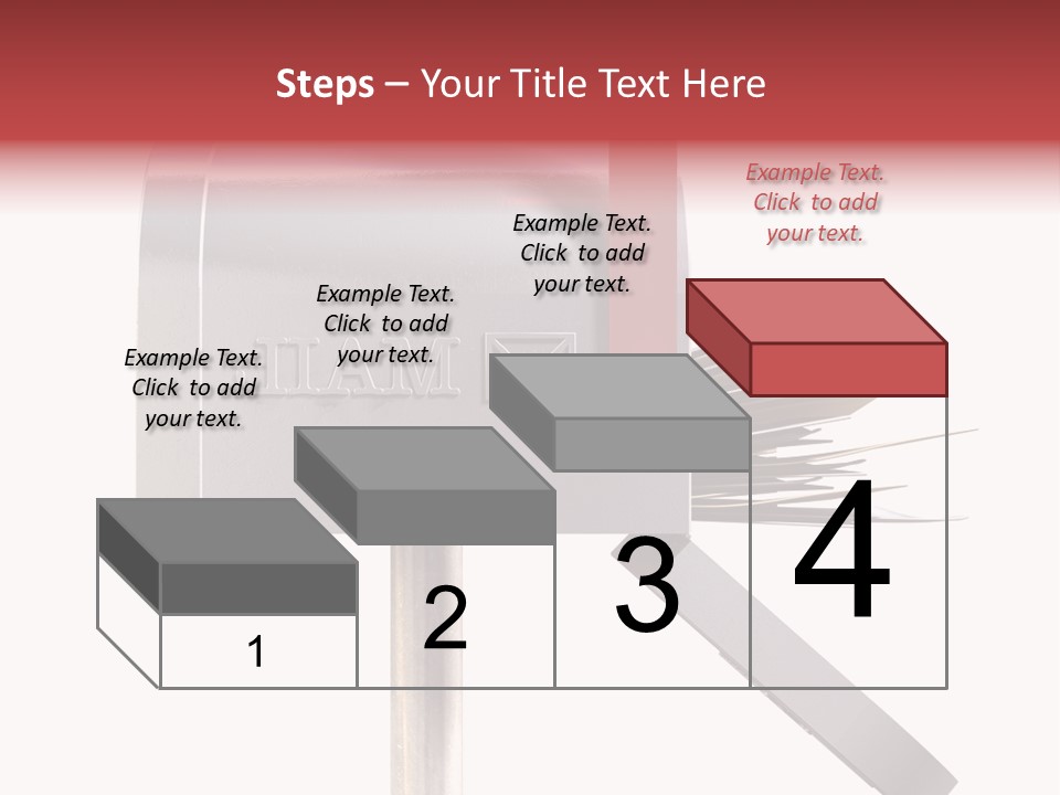 A Silver Mailbox With A Red Arrow On Top Of It PowerPoint Template