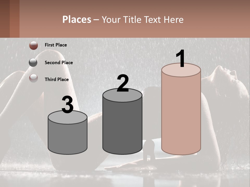 A Woman Laying On The Ground In The Rain PowerPoint Template