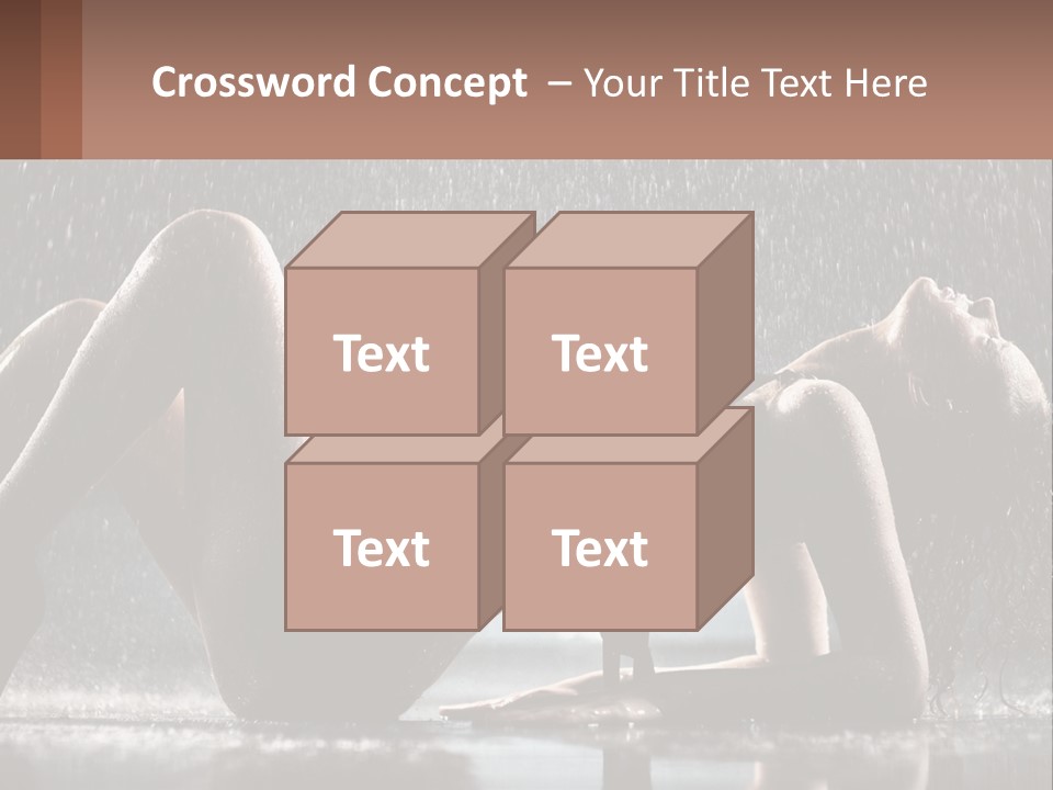 A Woman Laying On The Ground In The Rain PowerPoint Template