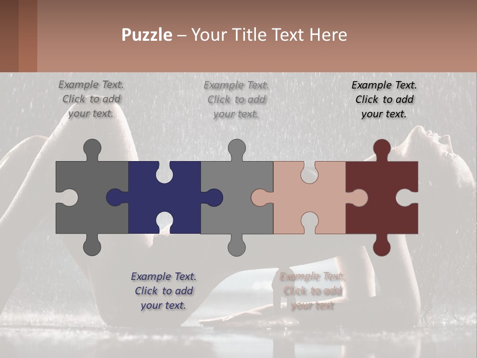 A Woman Laying On The Ground In The Rain PowerPoint Template