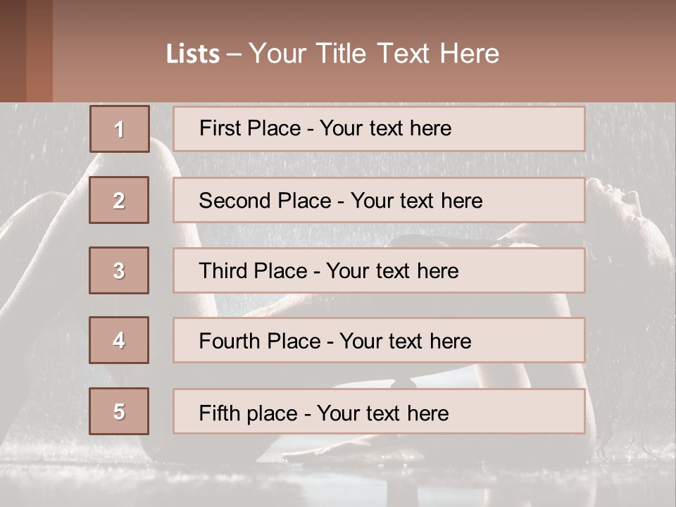 A Woman Laying On The Ground In The Rain PowerPoint Template