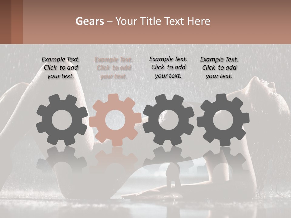 A Woman Laying On The Ground In The Rain PowerPoint Template