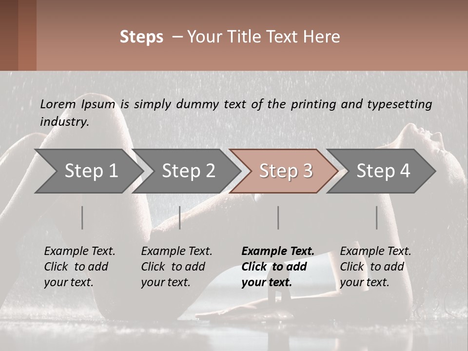 A Woman Laying On The Ground In The Rain PowerPoint Template