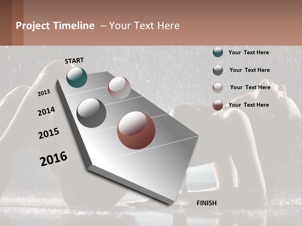 A Woman Laying On The Ground In The Rain PowerPoint Template