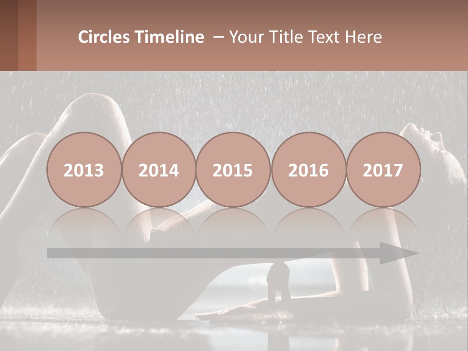 A Woman Laying On The Ground In The Rain PowerPoint Template