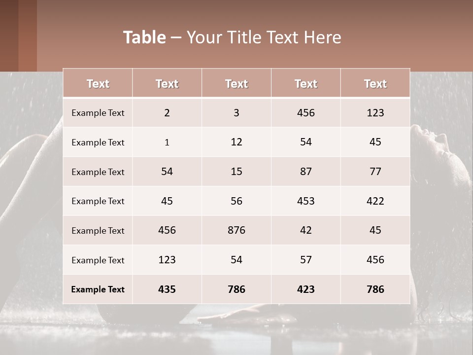 A Woman Laying On The Ground In The Rain PowerPoint Template