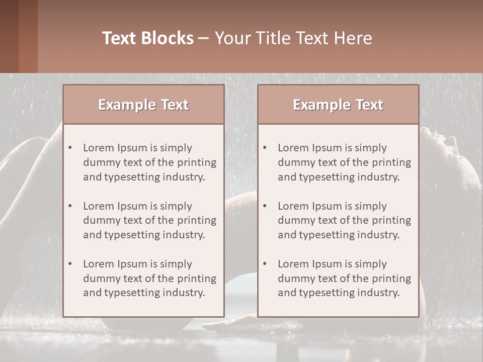 A Woman Laying On The Ground In The Rain PowerPoint Template