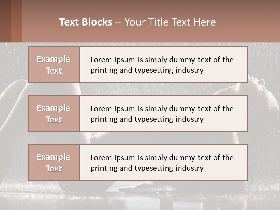 A Woman Laying On The Ground In The Rain PowerPoint Template