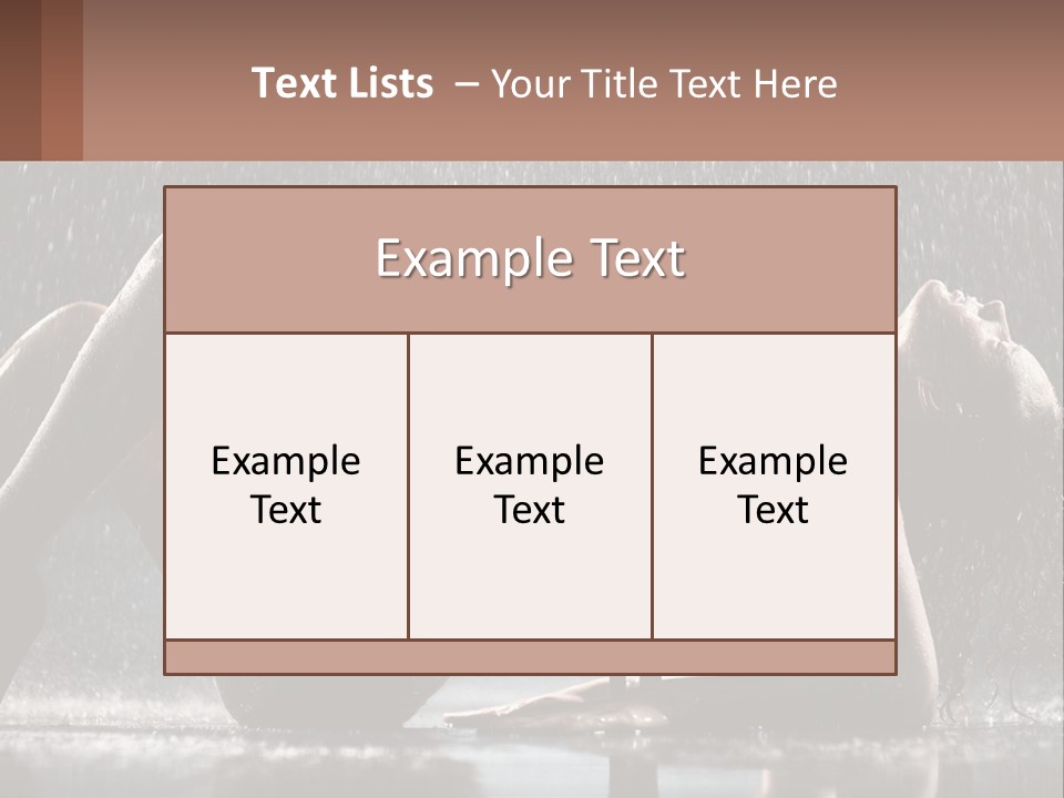 A Woman Laying On The Ground In The Rain PowerPoint Template