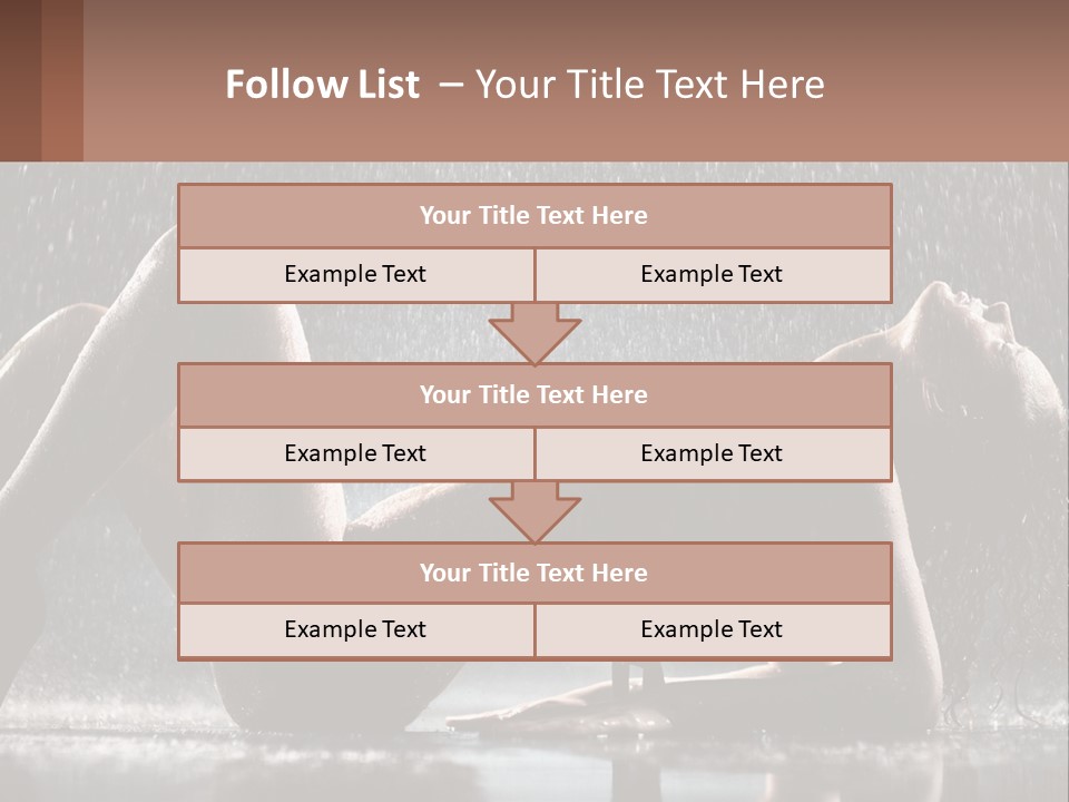 A Woman Laying On The Ground In The Rain PowerPoint Template