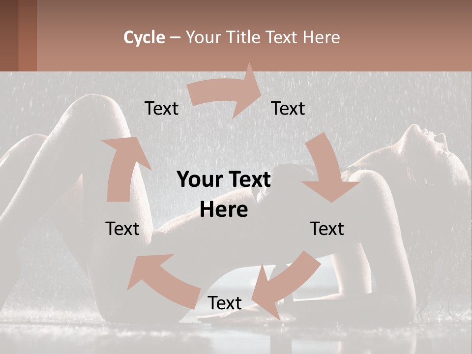 A Woman Laying On The Ground In The Rain PowerPoint Template