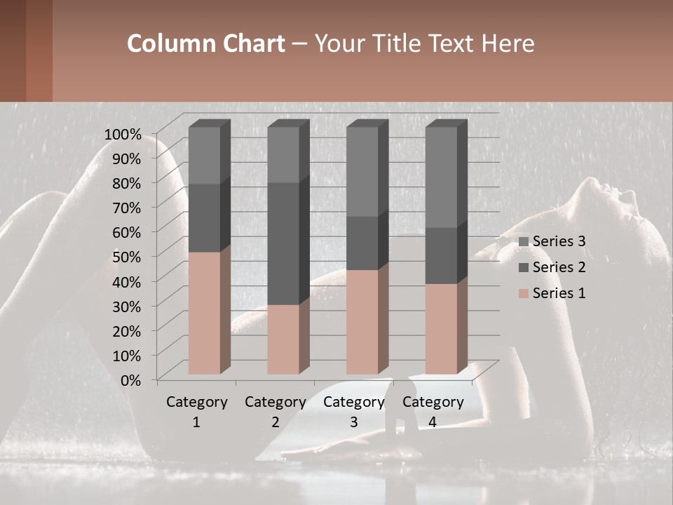 A Woman Laying On The Ground In The Rain PowerPoint Template