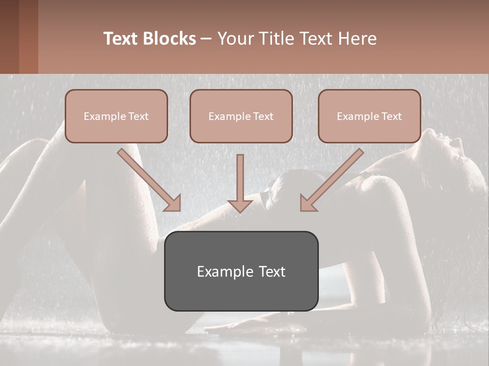 A Woman Laying On The Ground In The Rain PowerPoint Template