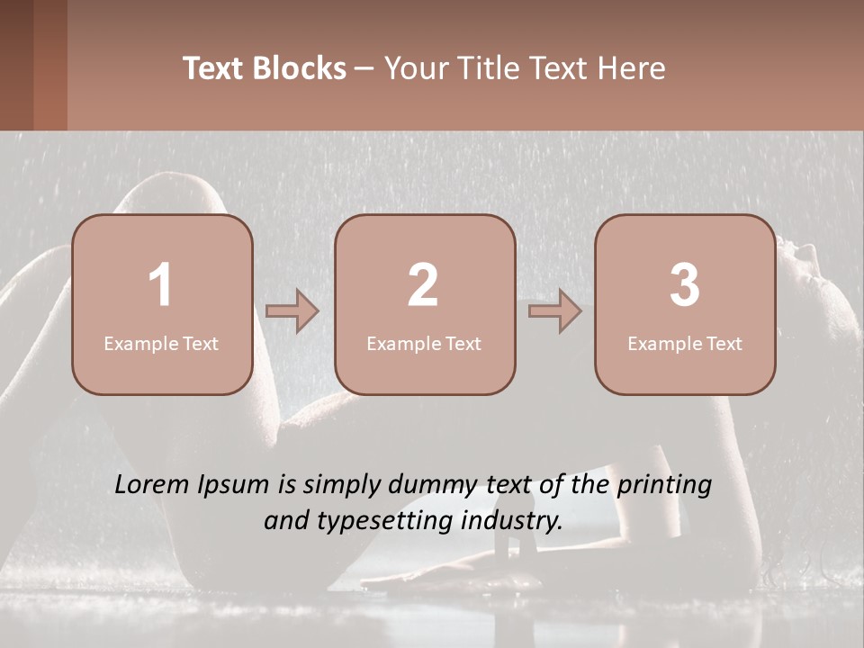 A Woman Laying On The Ground In The Rain PowerPoint Template