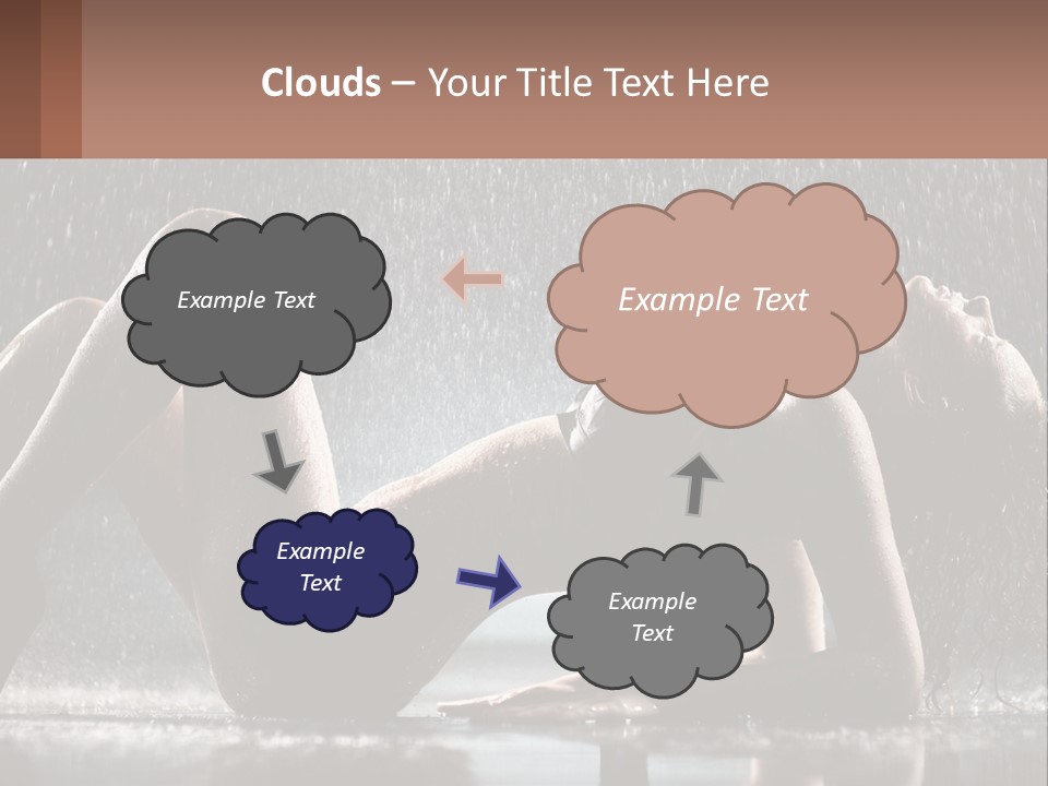 A Woman Laying On The Ground In The Rain PowerPoint Template