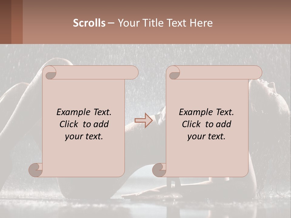 A Woman Laying On The Ground In The Rain PowerPoint Template