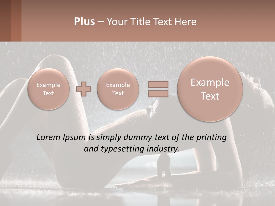 A Woman Laying On The Ground In The Rain PowerPoint Template