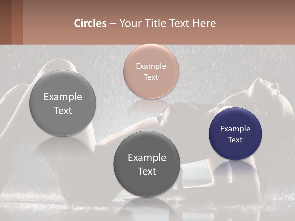 A Woman Laying On The Ground In The Rain PowerPoint Template