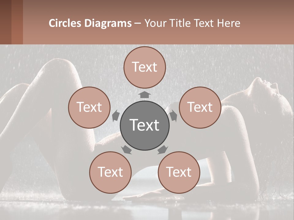 A Woman Laying On The Ground In The Rain PowerPoint Template