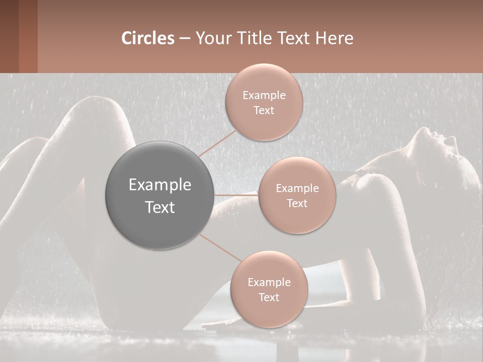 A Woman Laying On The Ground In The Rain PowerPoint Template