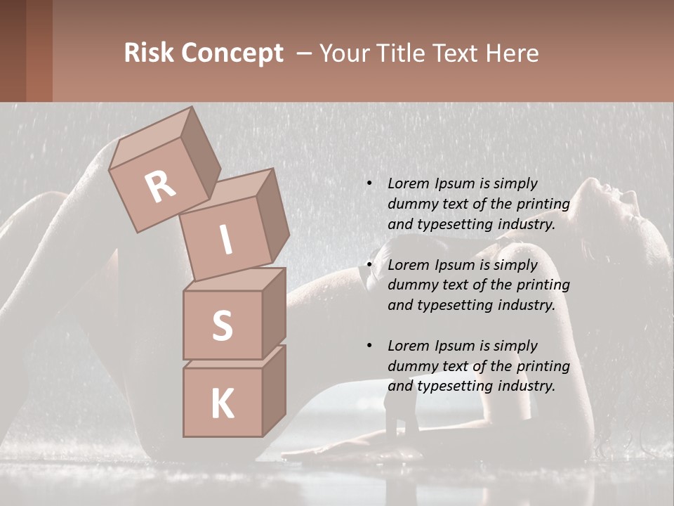 A Woman Laying On The Ground In The Rain PowerPoint Template