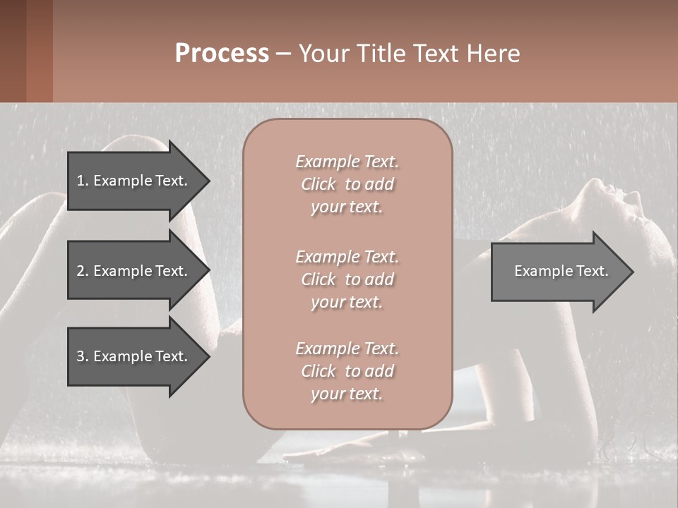 A Woman Laying On The Ground In The Rain PowerPoint Template