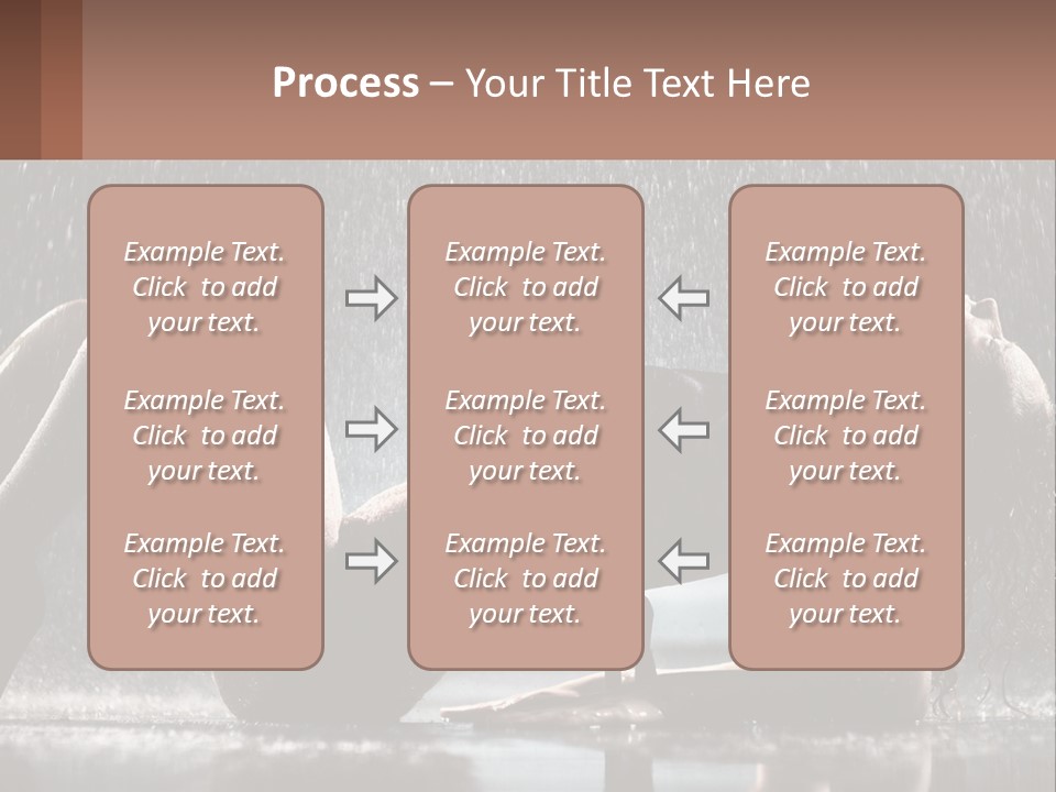 A Woman Laying On The Ground In The Rain PowerPoint Template