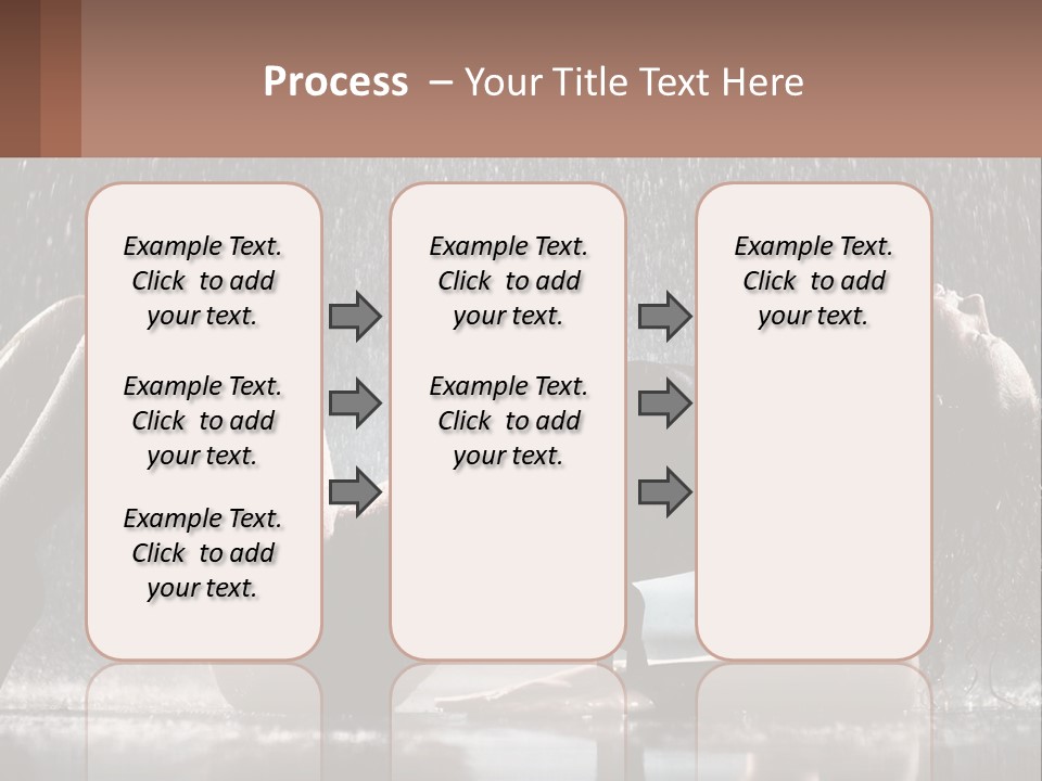 A Woman Laying On The Ground In The Rain PowerPoint Template