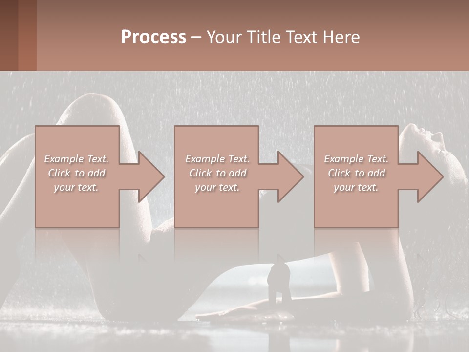 A Woman Laying On The Ground In The Rain PowerPoint Template