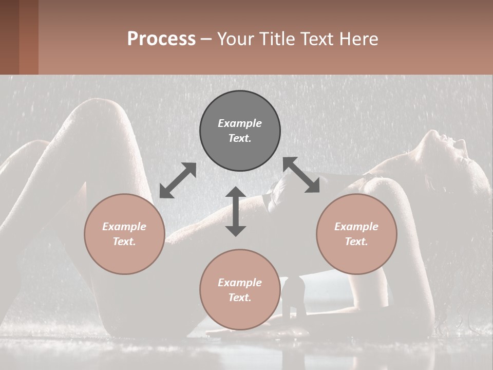 A Woman Laying On The Ground In The Rain PowerPoint Template