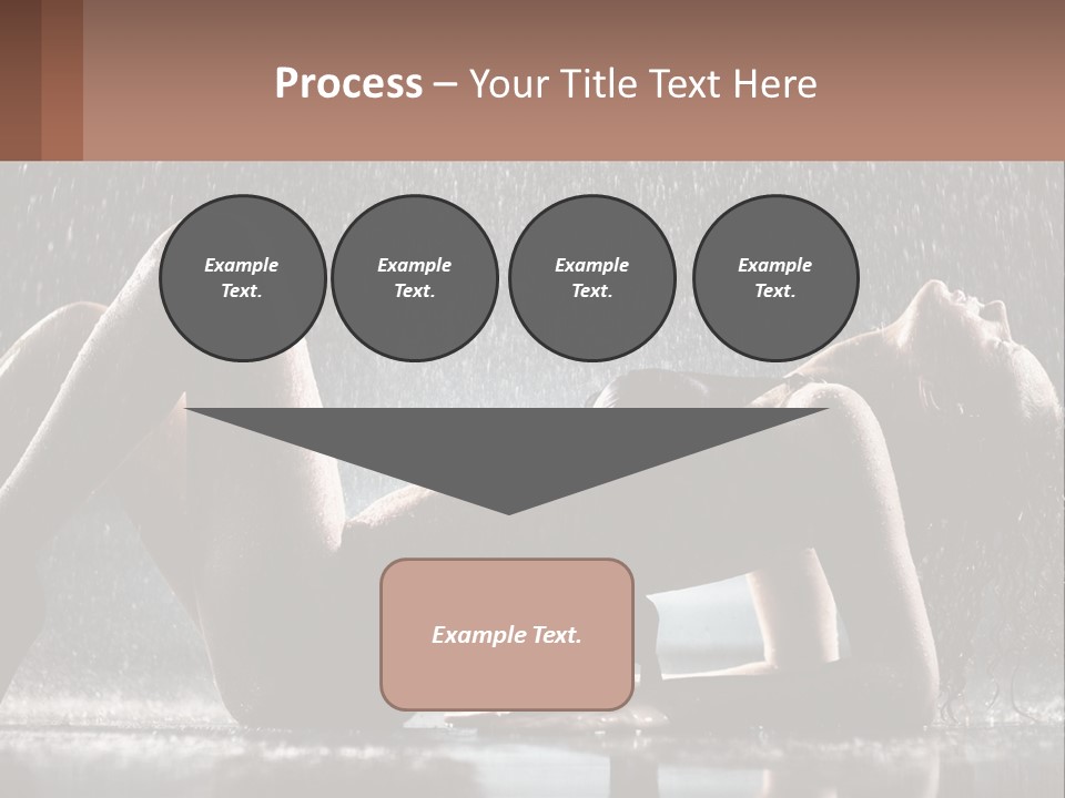 A Woman Laying On The Ground In The Rain PowerPoint Template