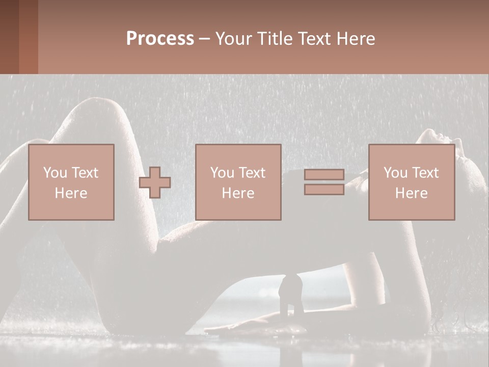 A Woman Laying On The Ground In The Rain PowerPoint Template