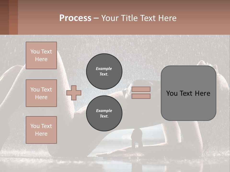 A Woman Laying On The Ground In The Rain PowerPoint Template