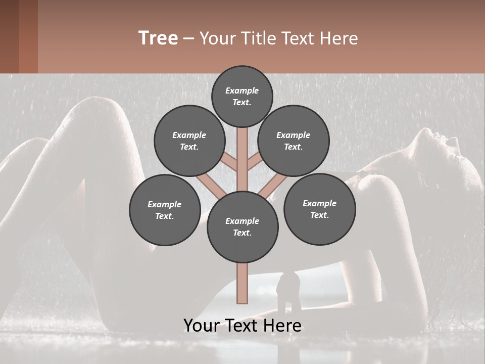 A Woman Laying On The Ground In The Rain PowerPoint Template