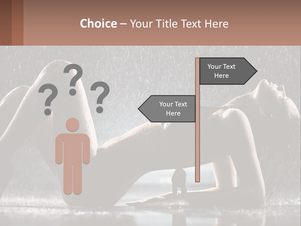 A Woman Laying On The Ground In The Rain PowerPoint Template