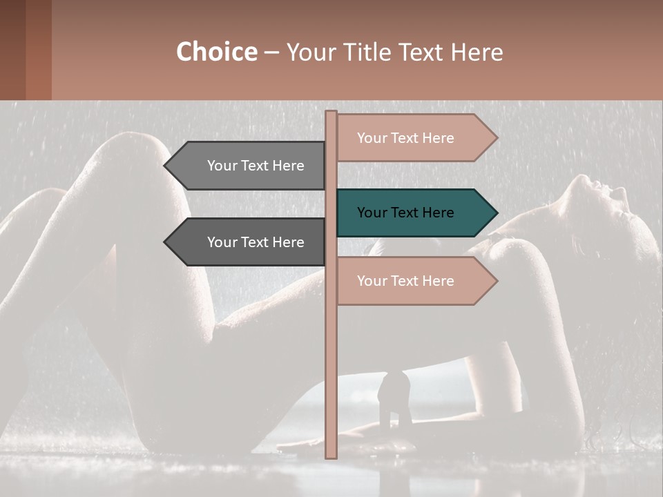 A Woman Laying On The Ground In The Rain PowerPoint Template