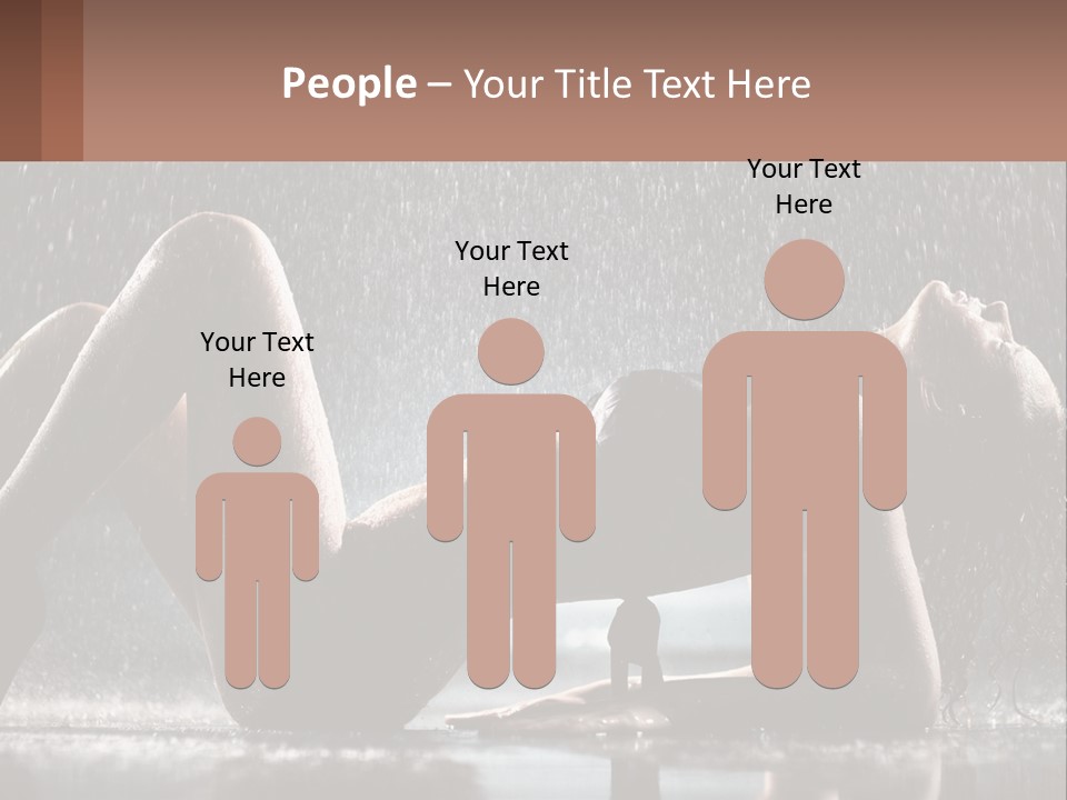 A Woman Laying On The Ground In The Rain PowerPoint Template