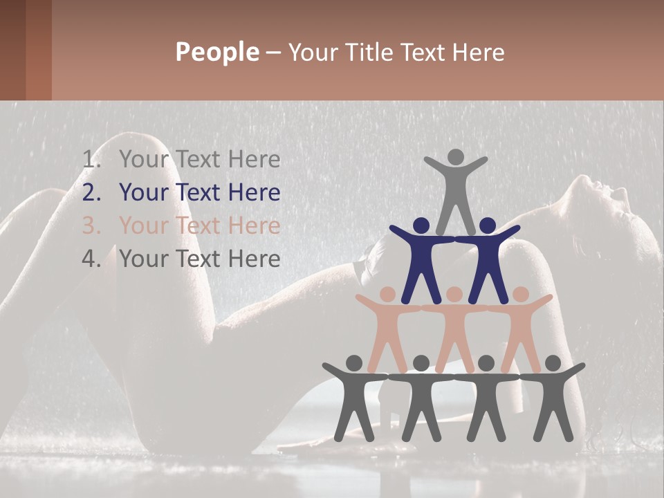 A Woman Laying On The Ground In The Rain PowerPoint Template