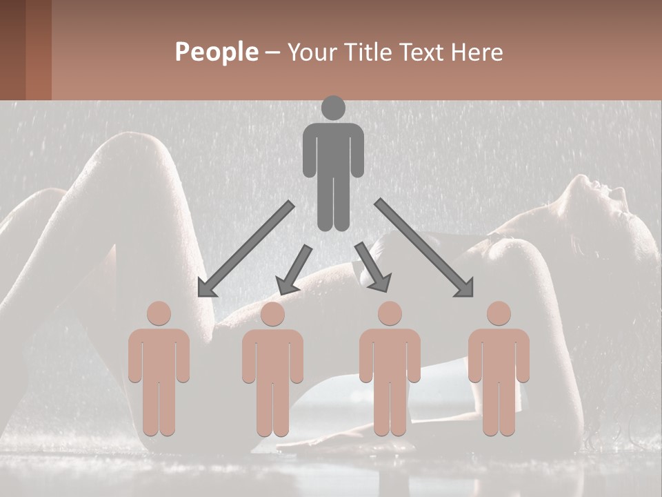 A Woman Laying On The Ground In The Rain PowerPoint Template