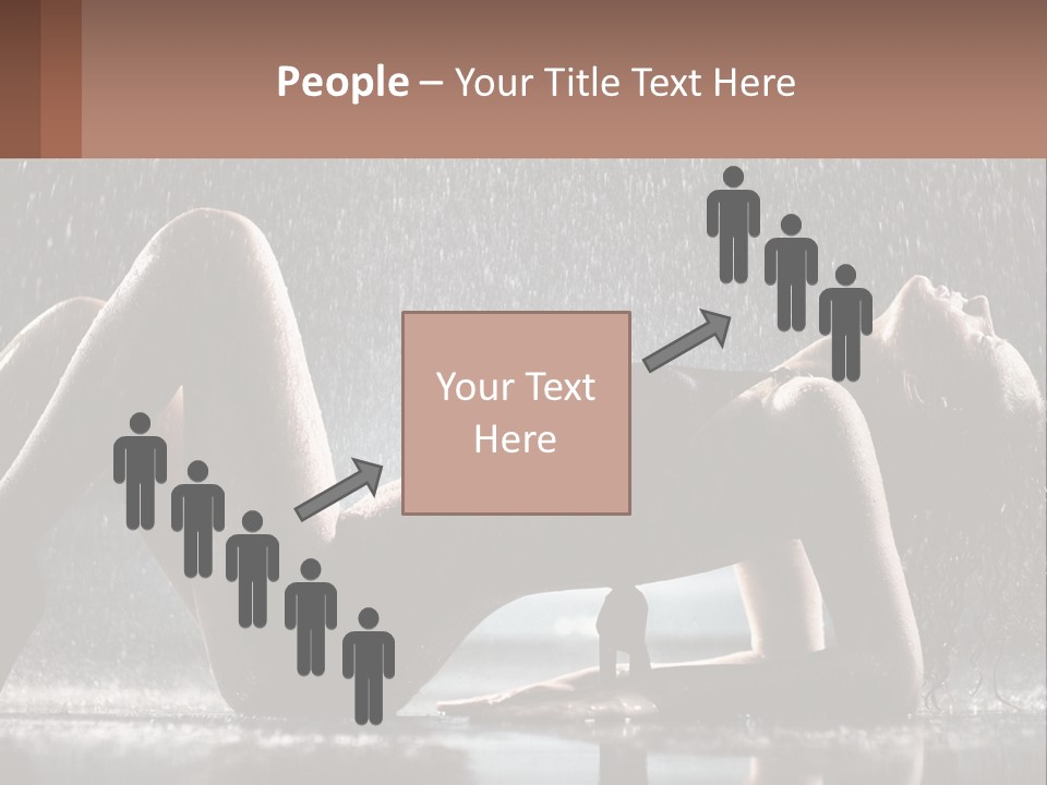 A Woman Laying On The Ground In The Rain PowerPoint Template