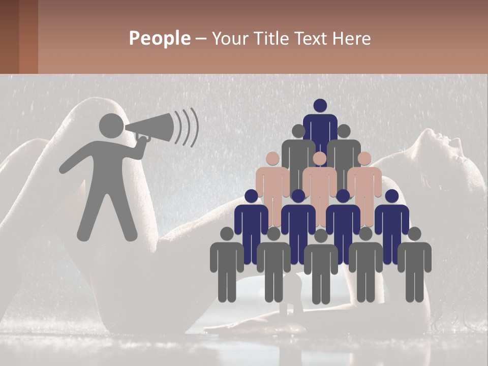 A Woman Laying On The Ground In The Rain PowerPoint Template