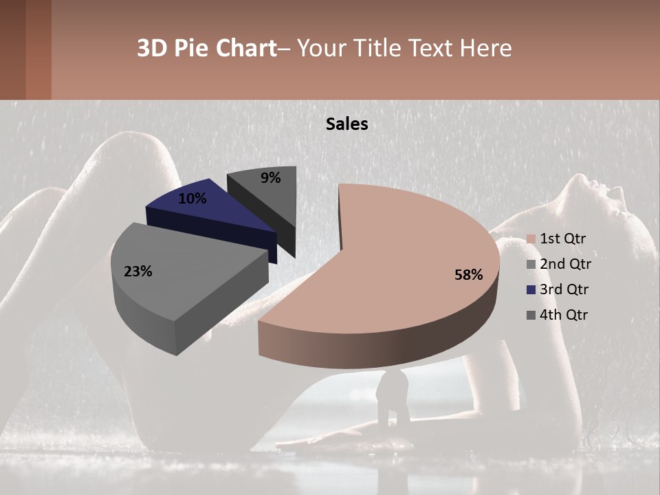 A Woman Laying On The Ground In The Rain PowerPoint Template