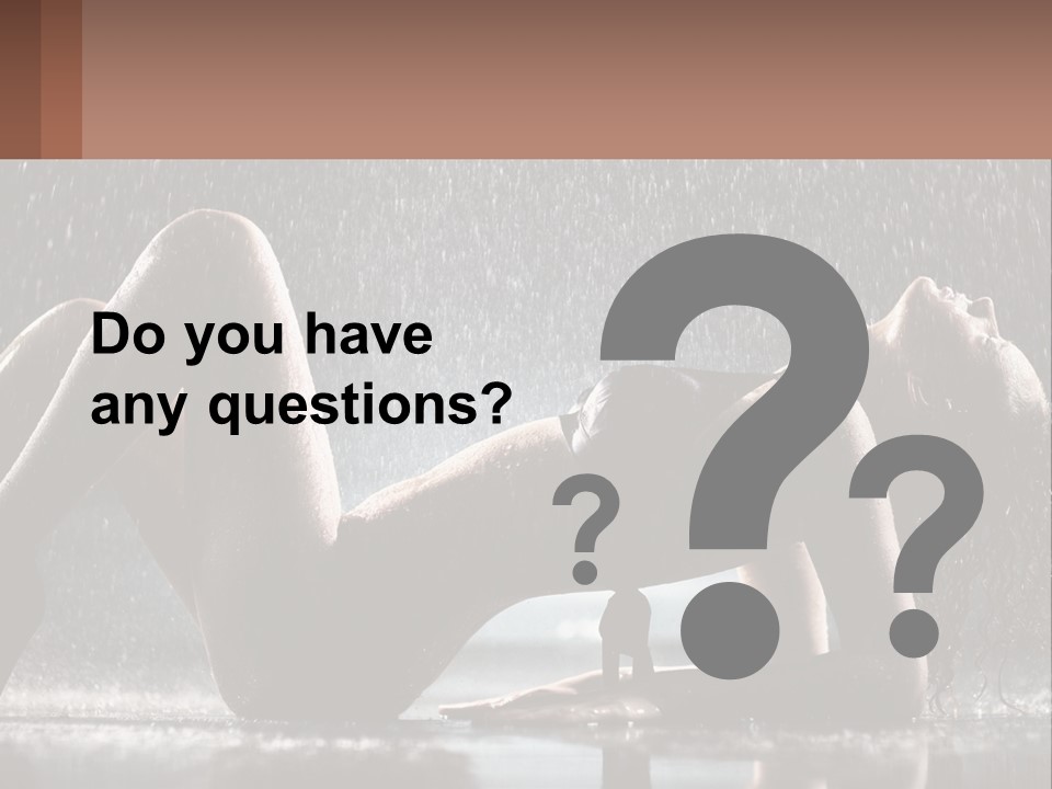 A Woman Laying On The Ground In The Rain PowerPoint Template