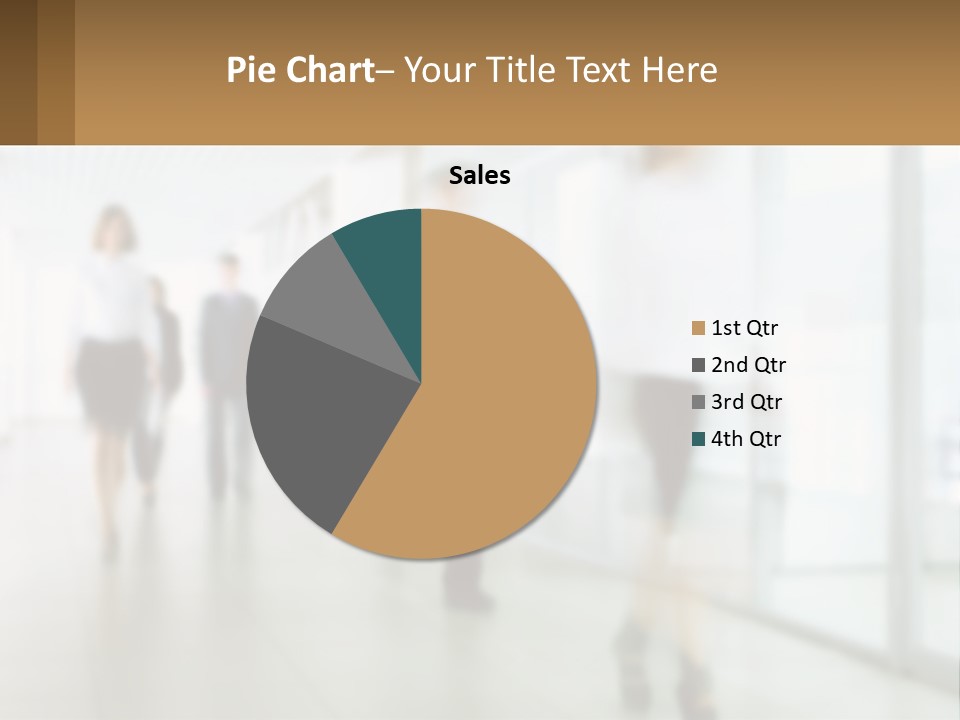 A Group Of People Walking Down A Hallway PowerPoint Template