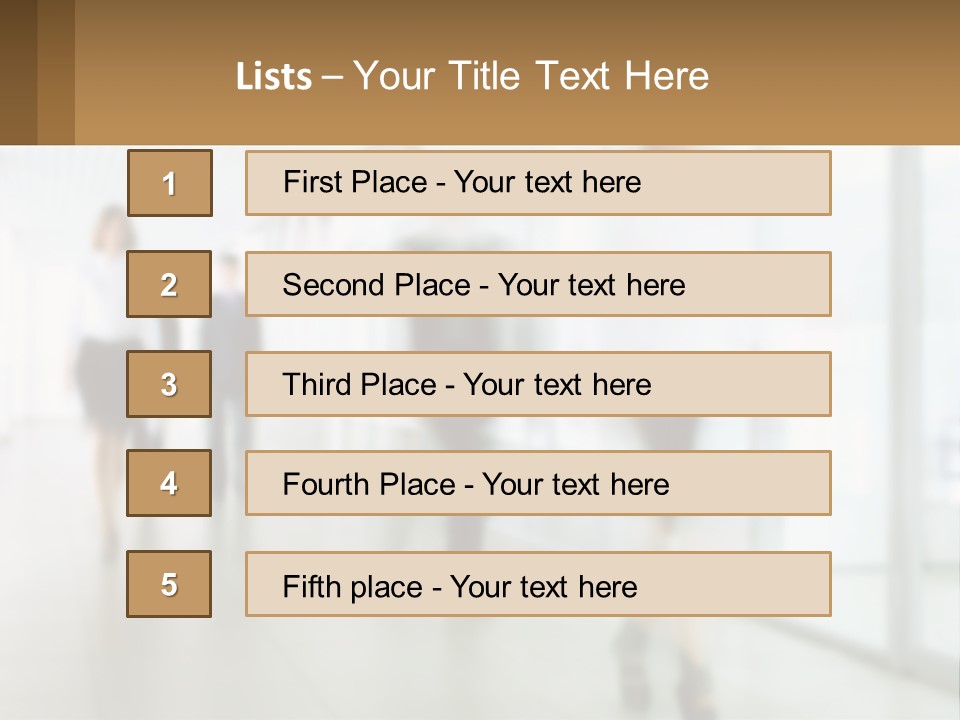 A Group Of People Walking Down A Hallway PowerPoint Template